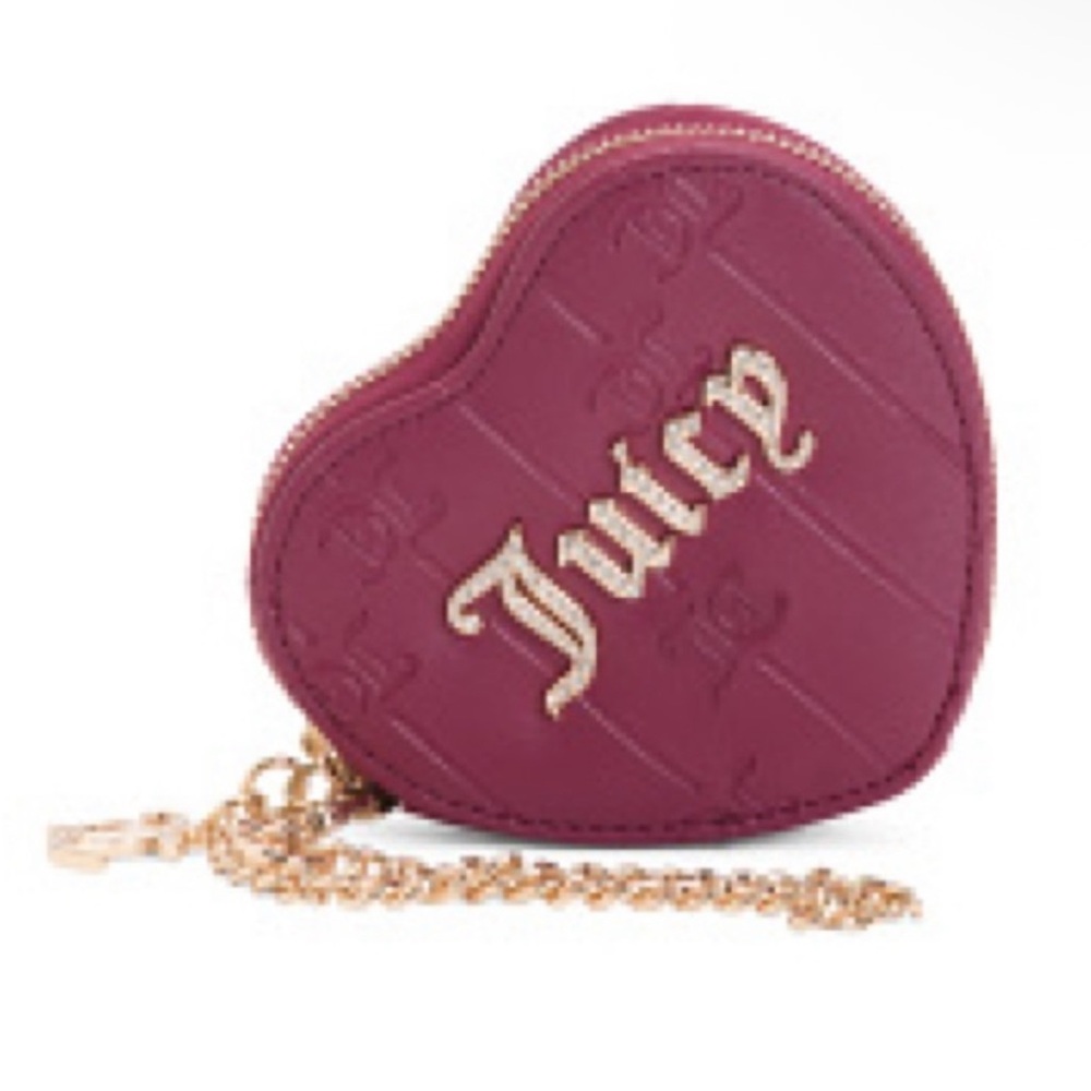 Juicy Couture “Drama Queen” Heart Coin Purse | Plum Berry